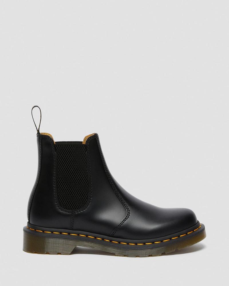 Black Women's Dr Martens 2976 Smooth Leather Chelsea Boots | CA 115WNB